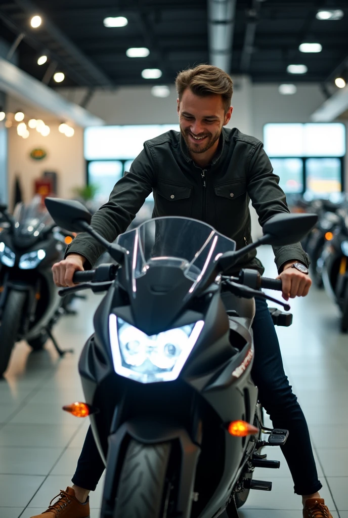 Image highlighting the ease of buying a motorcycle