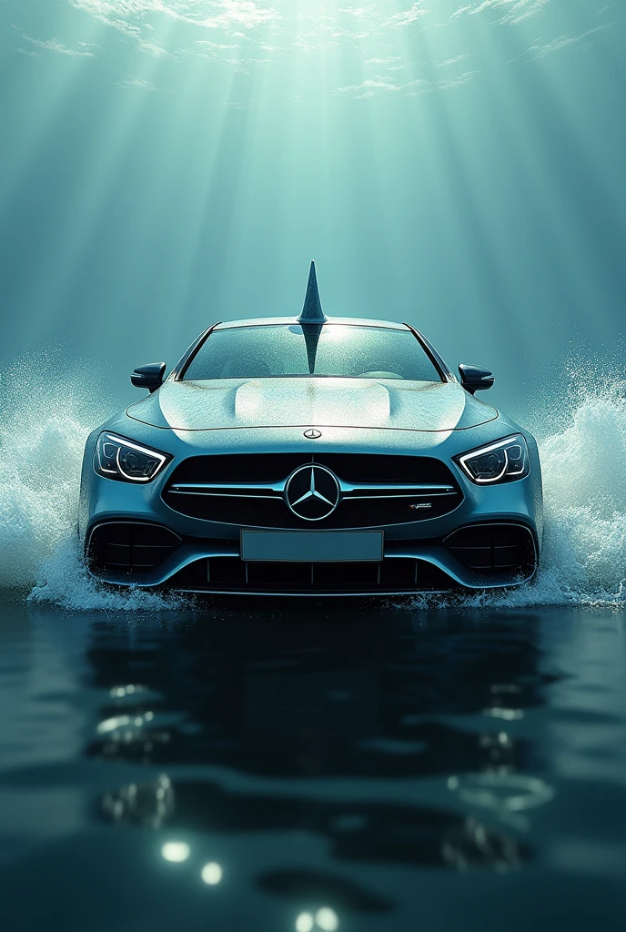 a shark with mercedes benz cls 63 face