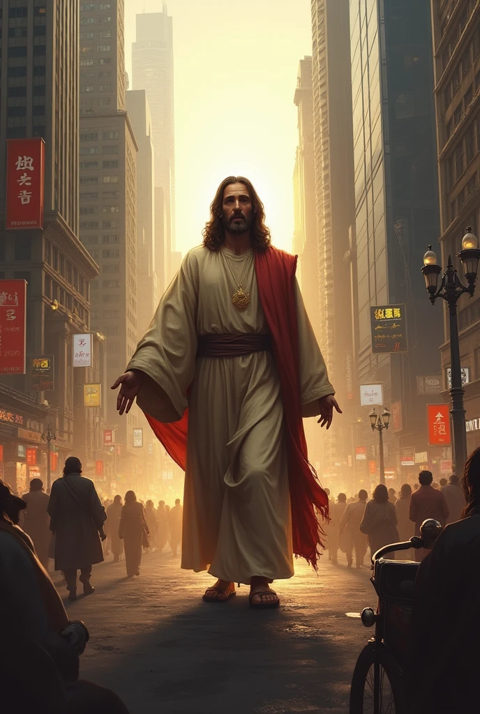Jesus in the middle of the city