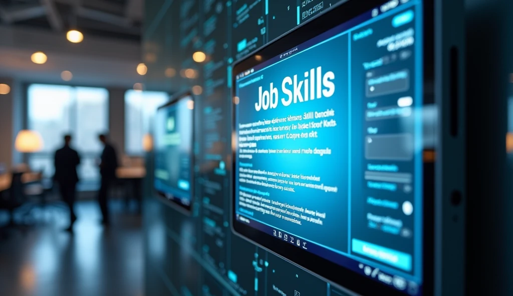 "Companies seeking skills, not degrees"
A job posting on a screen showing requirements like "Adaptability, Problem-Solving, Innovation," but no mention of a degree, highlighting how companies prioritize skills over formal education.