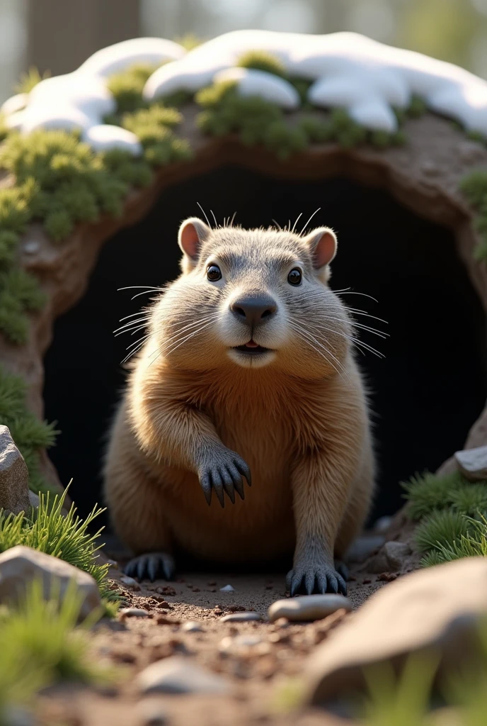 Groundhog using blender