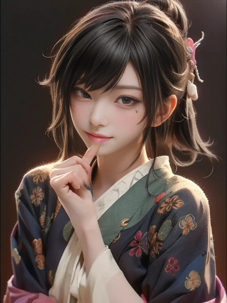 Close-up of a person touching a button on a screen, with your index finger, biting lips, , (wink), focus on facial details!!!!!!, Sex, cute kiss together, zerochan, far!!, gapmoe yandere, Download contents, 🚿🗝📝, Ahegao, by Hitoshi Homura, yandere
