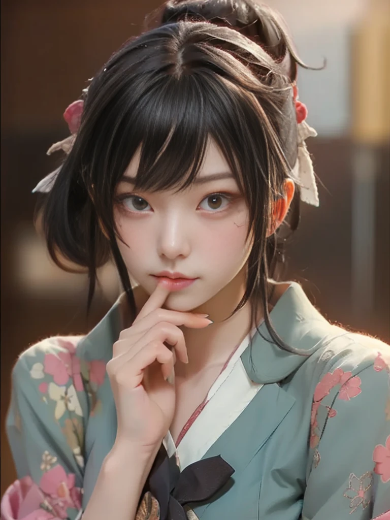 Close-up of a person touching a button on a screen, with your index finger, biting lips, , (wink), focus on facial details!!!!!!, Sex, cute kiss together, zerochan, far!!, gapmoe yandere, Download contents, 🚿🗝📝, Ahegao, by Hitoshi Homura, yandere