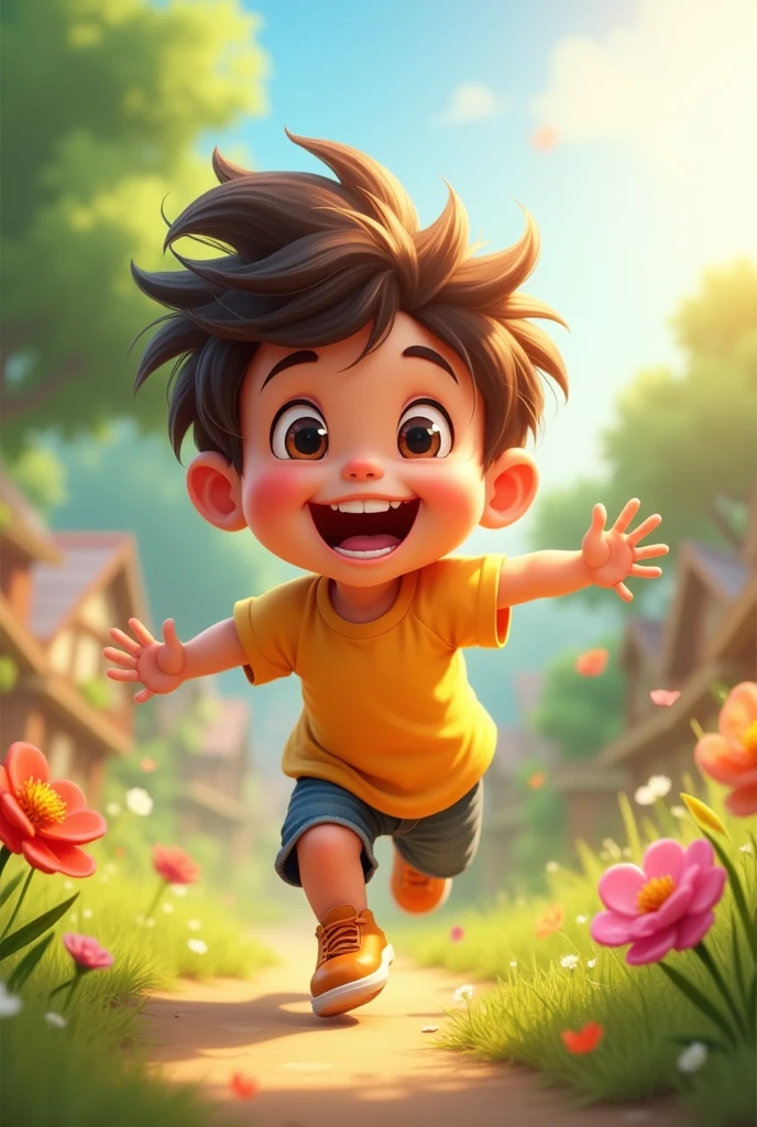 Lively and happy child  

