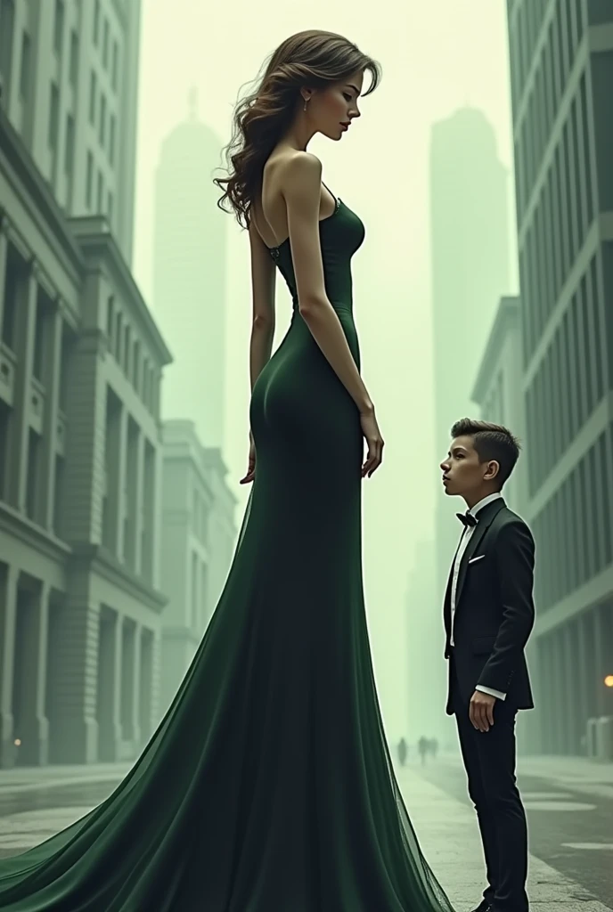 Tall woman short man