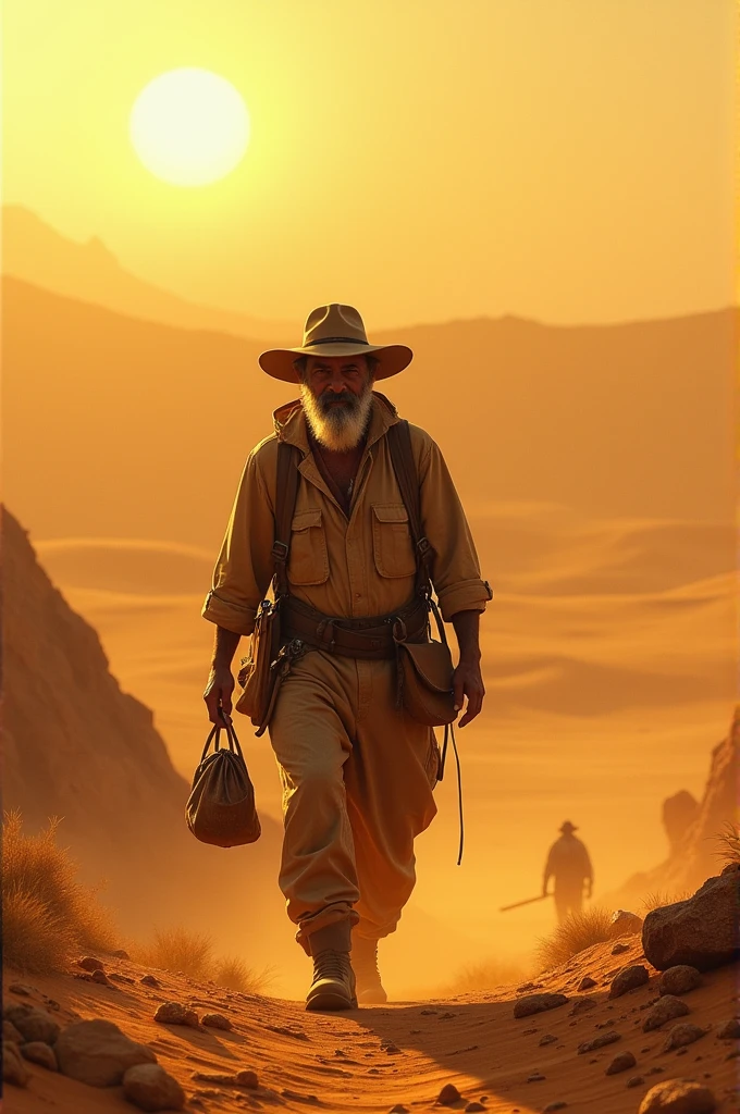 I want a picture of a gold prospector in Mauritania