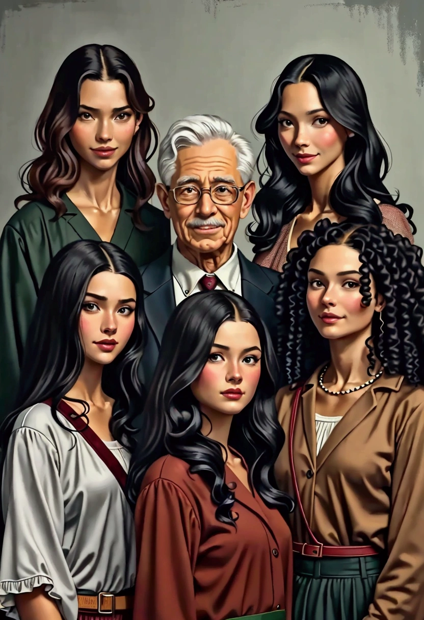 a painting of a group of people with a man and a woman, no estilo de digital illustration, digital illustration, artgerm and patrick demarchelier, by Eddie Mendoza, style digital painting, norman rockwell ross tran, style in digital painting, digital art illustration, digital painting style, digital art of an elegant, high-quality portrait, retrato de digital illustration, cartoon digital painting