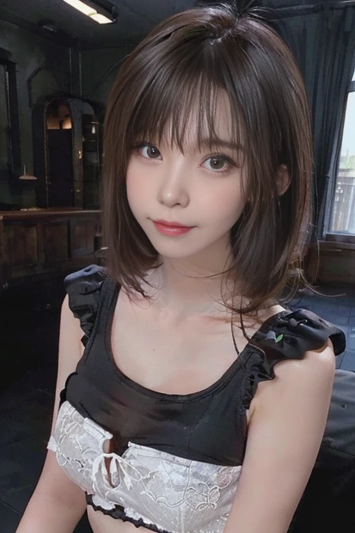 a beautiful girl with detailed eyes, beautiful detailed lips, extremely detailed eyes and face, long eyelashes, blushing, smiling, wearing a black t-shirt, sweating, high resolution, masterpiece, highest quality, high-resolution model, high detail, hyper detailed, cinematic lighting, dramatic lighting, sharp focus, highly detailed, photorealistic, ultra-realistic, digital painting, concept art, vibrant colors
