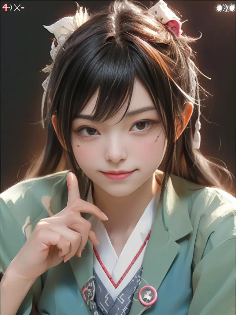 Close-up of a person touching a button on a screen, with your index finger, biting lips, , (wink), focus on facial details!!!!!!, Sex, cute kiss together, zerochan, far!!, gapmoe yandere, Download contents, 🚿🗝📝, Ahegao, by Hitoshi Homura, yandere