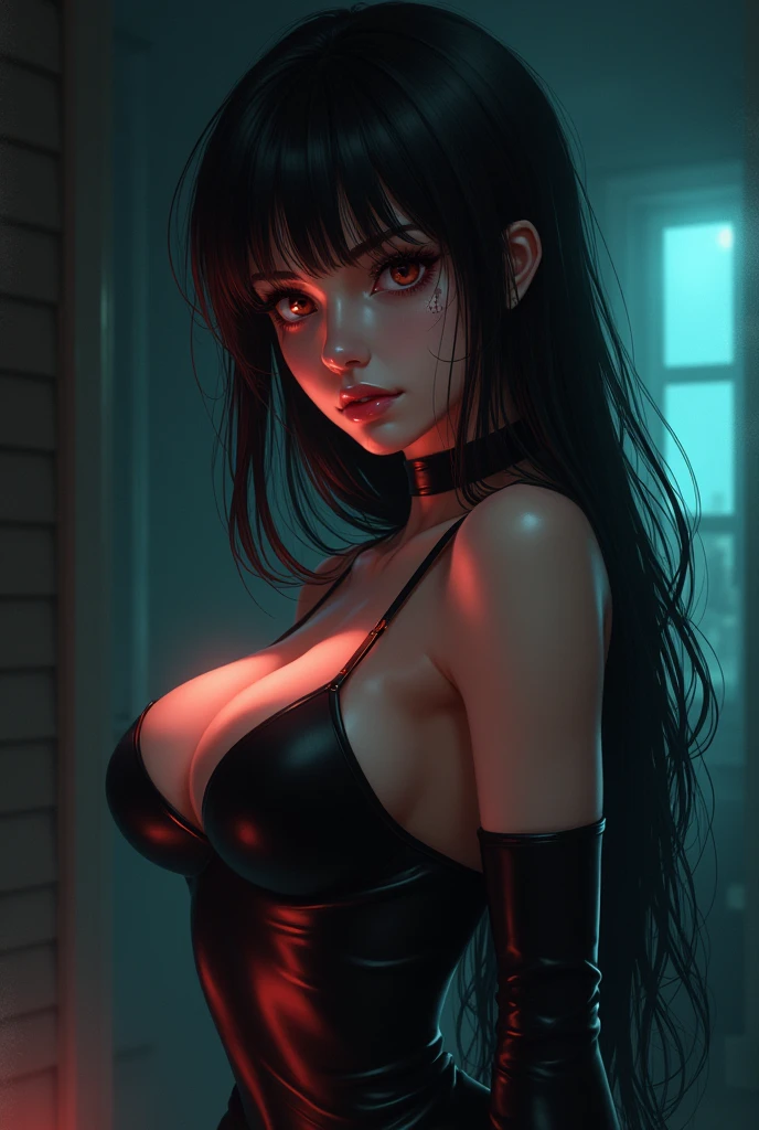 Crie uma imagem da Makima de Chain Saw Man sexy