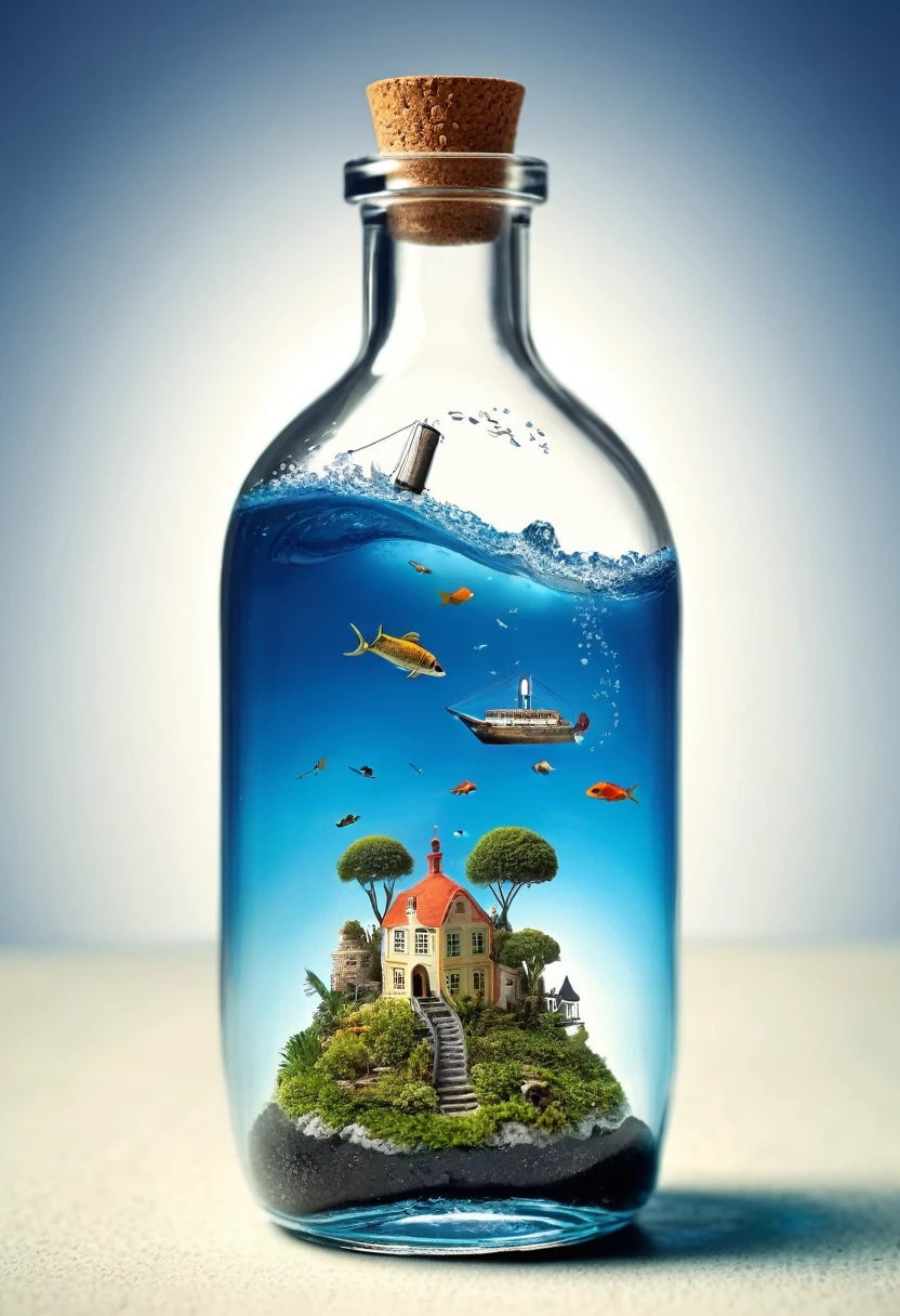 Small World in a Bottle, Fantastic Reality, Detailed Image