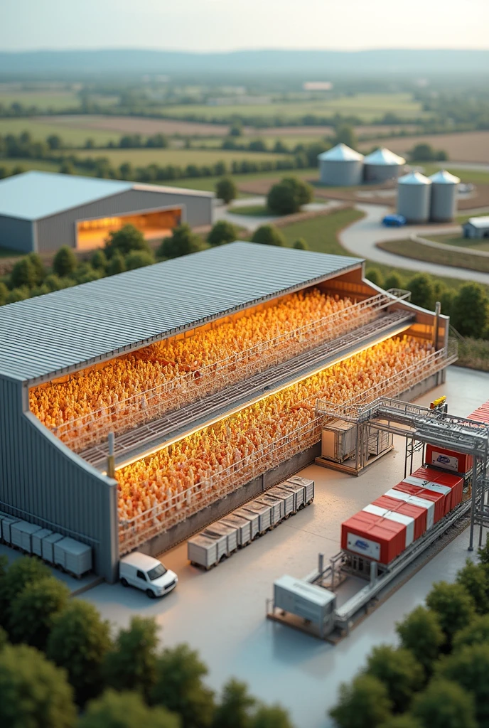 Model of an industrial poultry house 