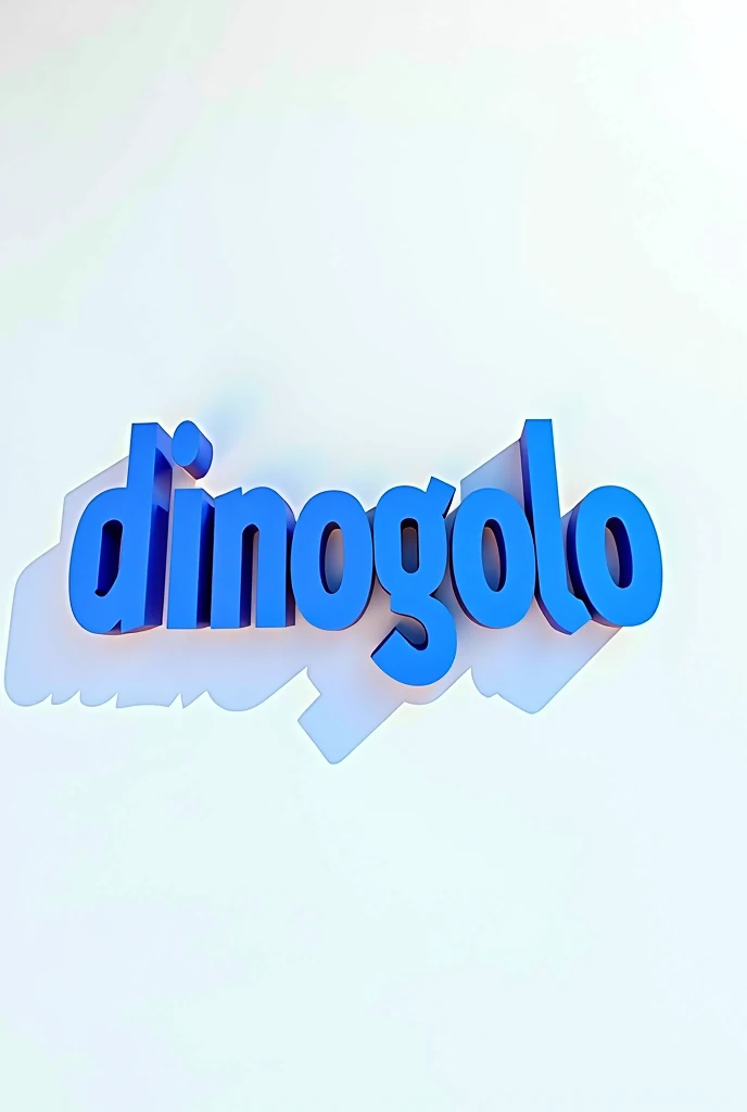 A profile picture with the word dinogolo in a colbalt blue with a white background and a 3d optic