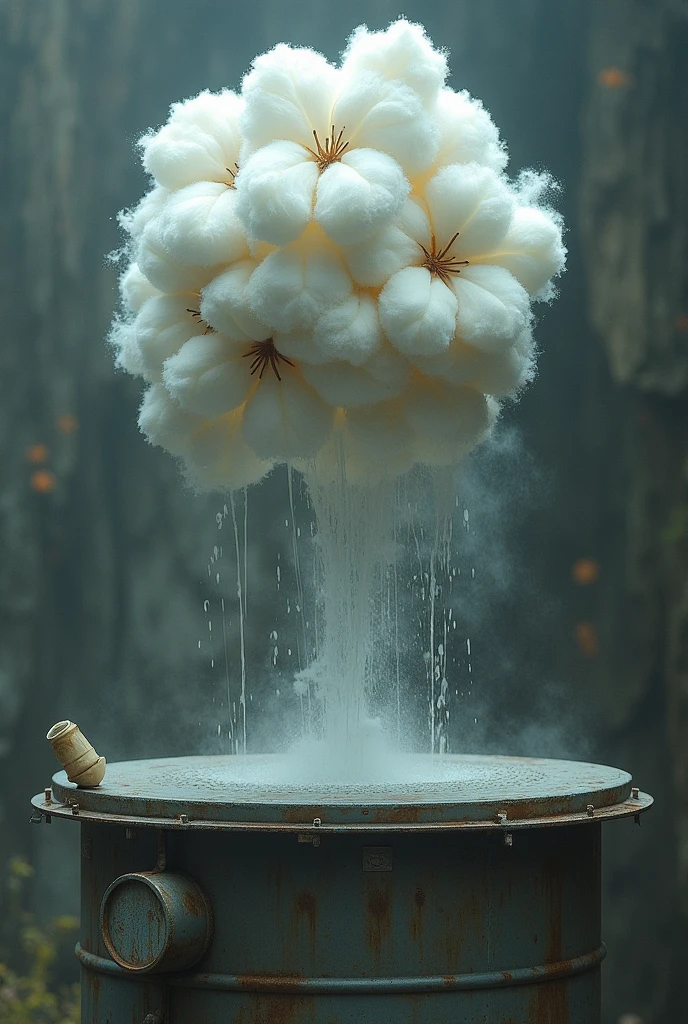 dunky something unexpected happened. The cotton, instead of dissolving, absorbed the water and became much heavier I am telling you that all this happened on top of the tank, not a human being.