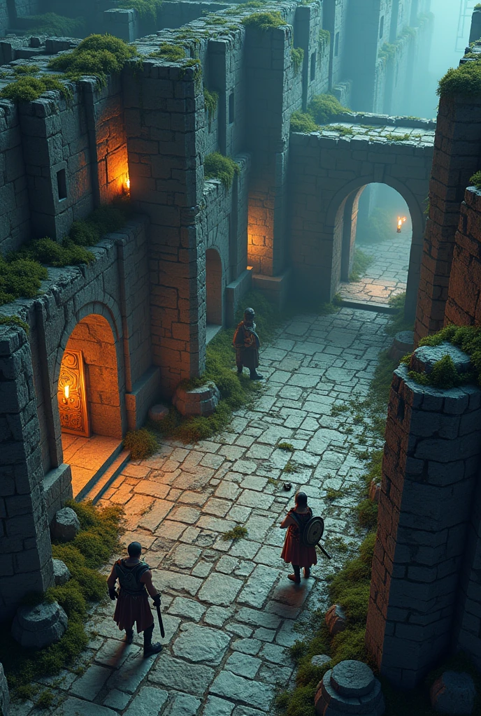 isometric view for a dungeon-focused 3d game, set in medieval times