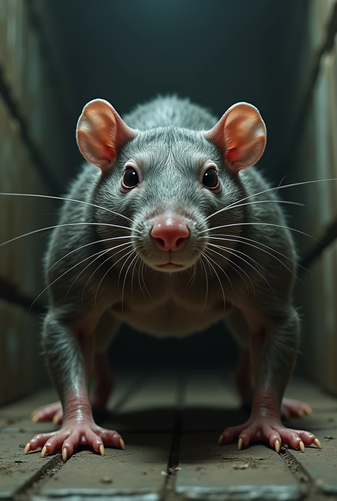 Rat muscle qui fait des pompes en cellule