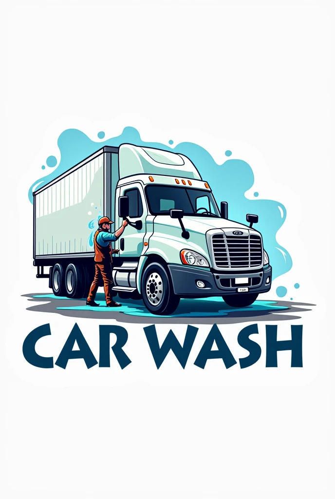 Make me a logo that says CHACATITLA car wash with a truck that has a person washing it But that says AUTOLAVADO that doesn&#39;t say car wash