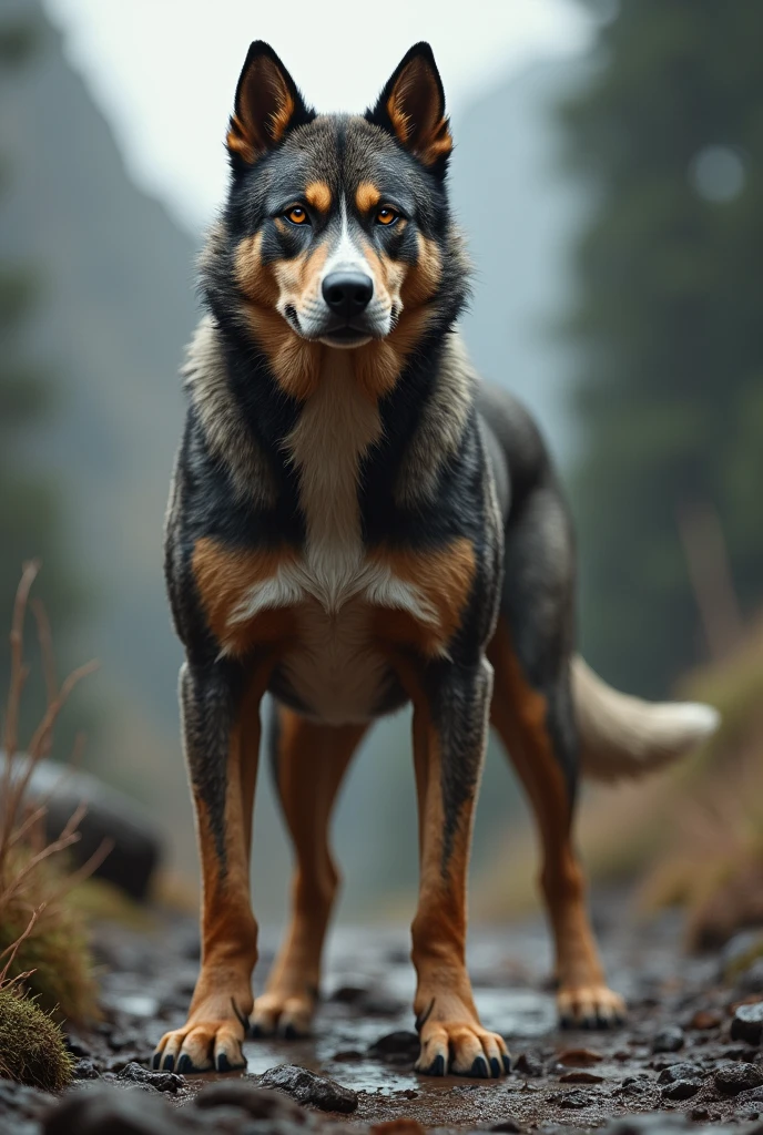 Pitbull husky cross dog
