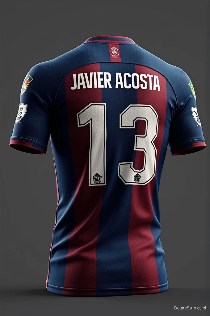 I created an image of a Millonario FC team shirt with the name Javier Acosta in homage to his death and a good Millonario fan.