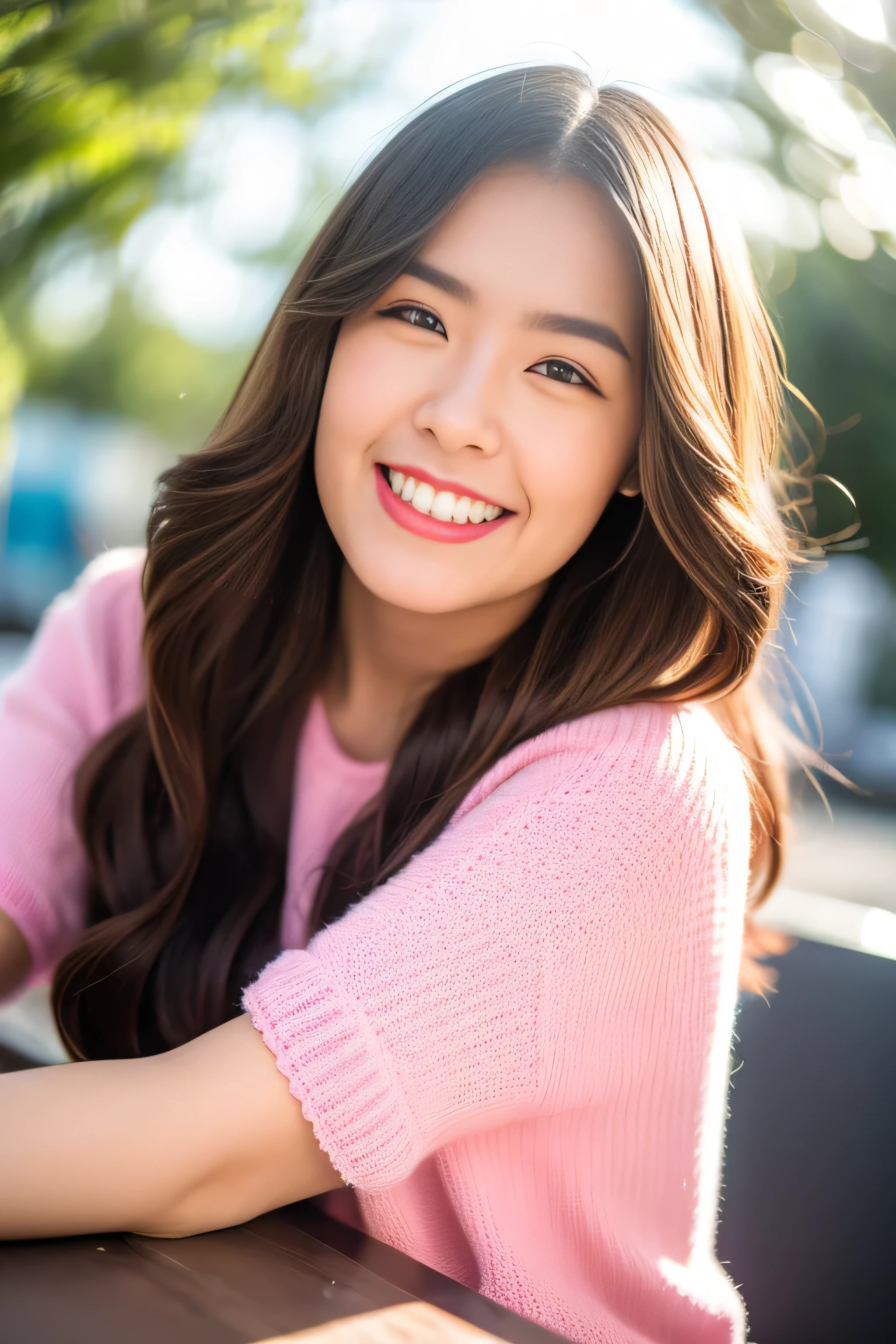 black hair, long hair, glowing eyes, earrings, light smile, smiley, depth of field, lens flare, bokeh, f/1.8, Nikon, UHD, masterpiece, highres