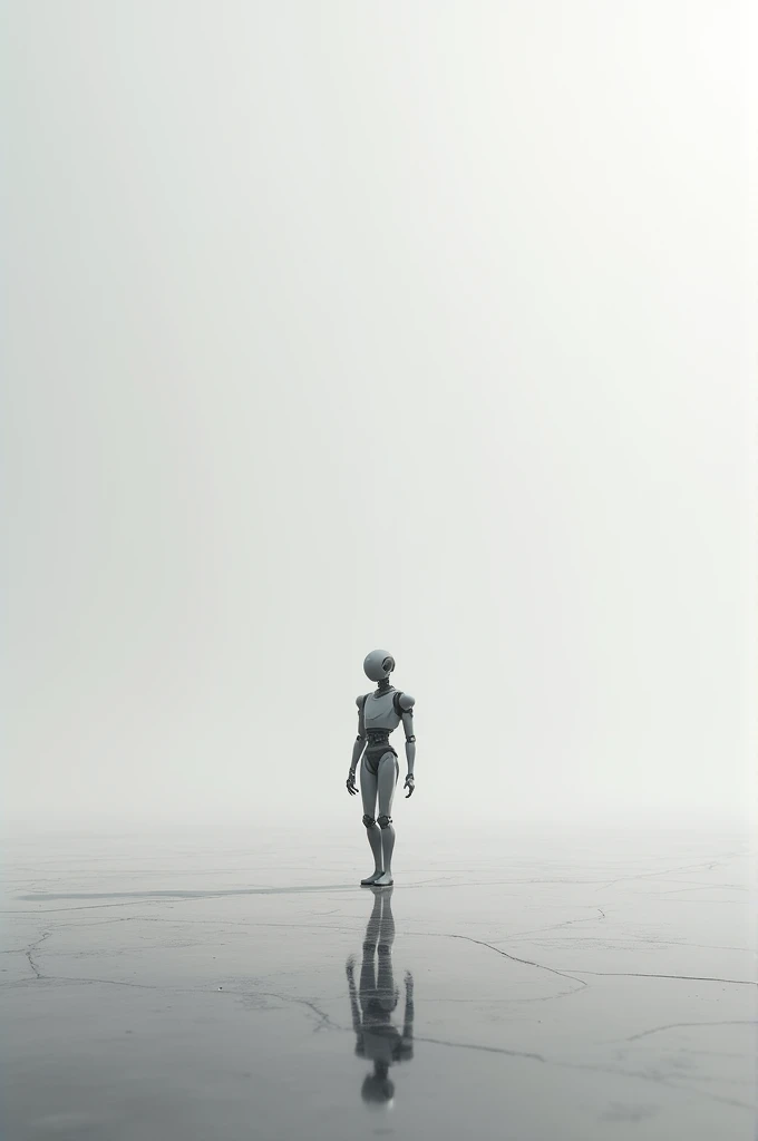 A robot in the nothingness