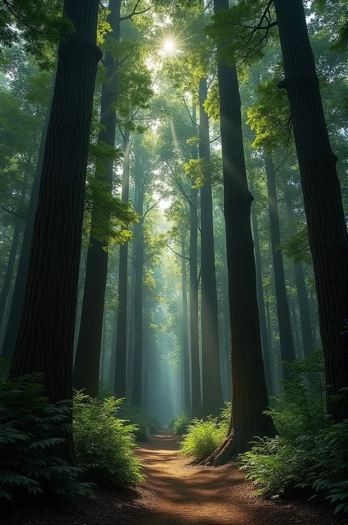 ((best quality)), ((masterpiece)), (detailed) strange rustling sounds come from the towering teak trees. (darkness)