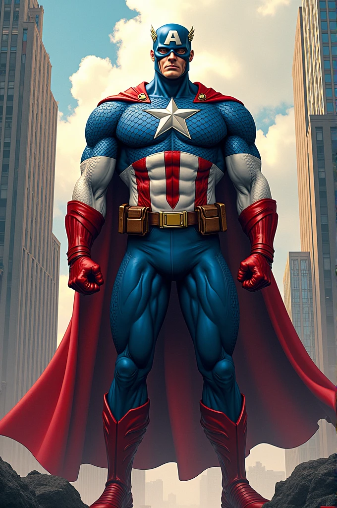 Make one based on Captain Homeland, but without a face, with the title of "Captain Caps"