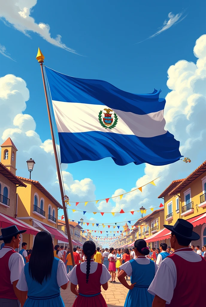 An art of the day of the flag of Honduras