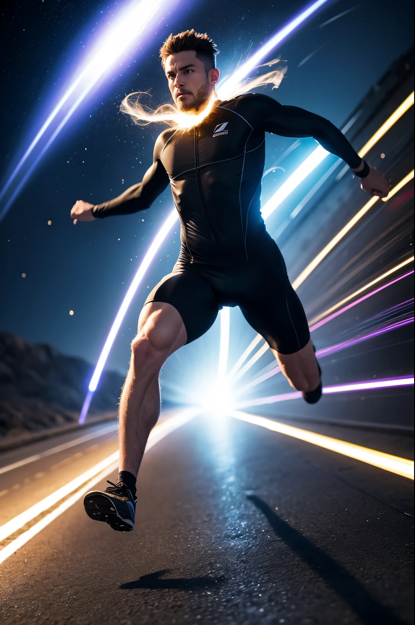 Man runs through the eons and exceeds the speed of light