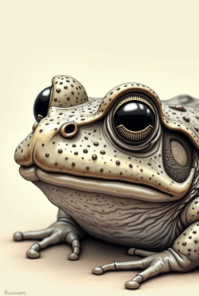 Illustration of a toad's face