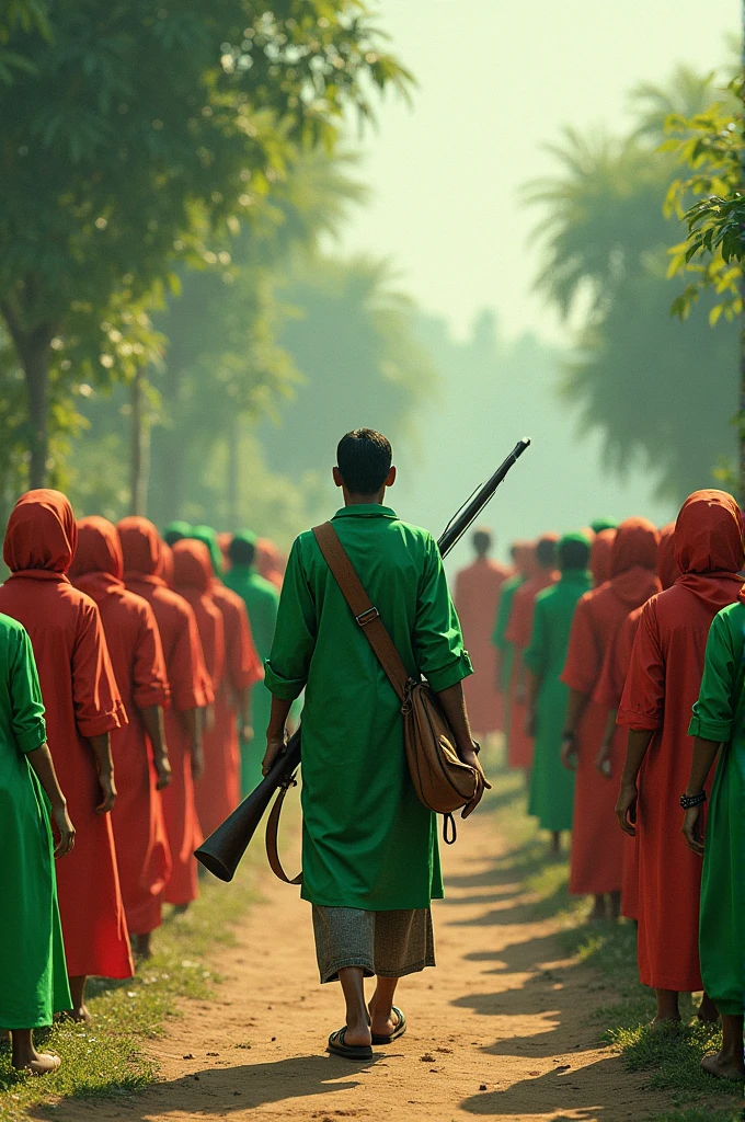 Manu would hunt and Manu would take care of the house. Donon billiyon jinhone green aur red color ki frock pahani Hui
