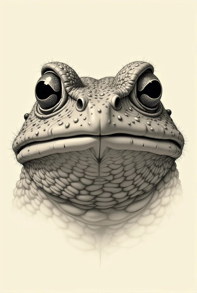 Illustration of a toad's face
