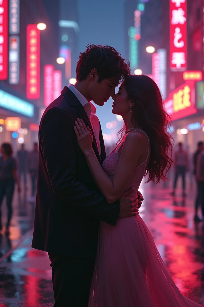 Couple love city pop