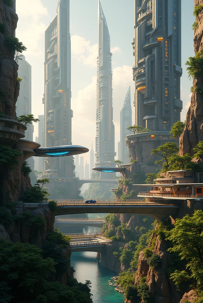Futuristic African city.Ultra high quality.