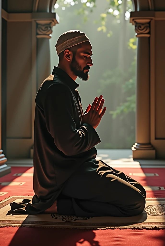 A Muslim, who prays while he prays, all knots are untied, but he doesn't notice anything