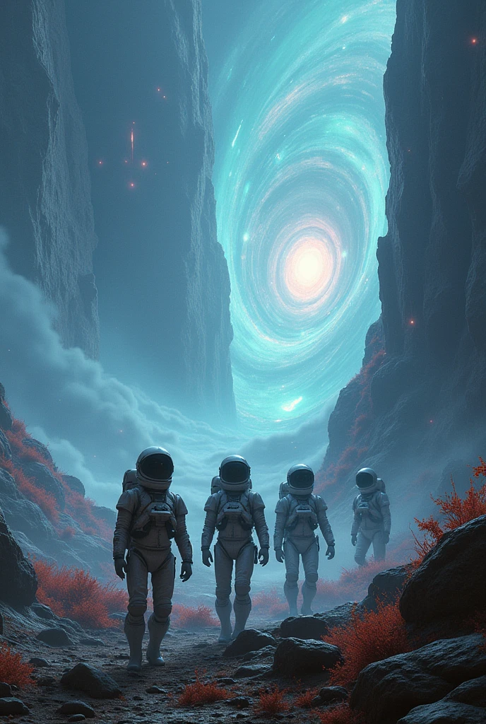 Astronauts arriving in Andromeda