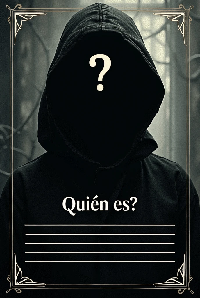 I want you to create a template like dark to create the characters with those roles. Type you put in the character sheet template. card. And you put a little box with the shadow of someone's head and a question mark in it. That is, as a protected identity. And then you put down “Character Role”. And on the other side of the card you put "Who is it??”. in Spanish. And you leave plenty of room for me to fill in the blanks..