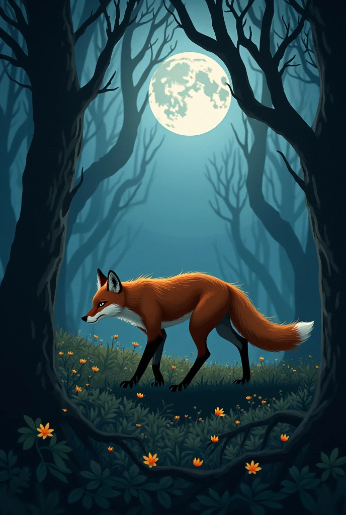 Forest night fox