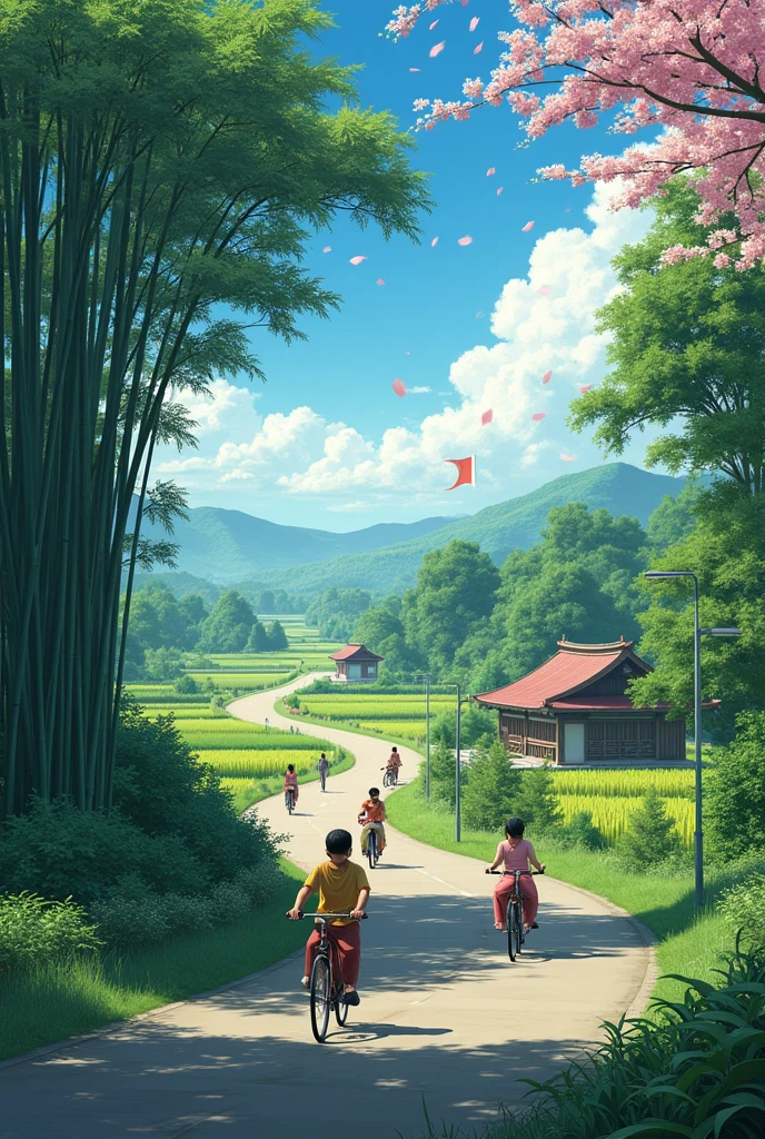 Japan road in Bangladesh flag