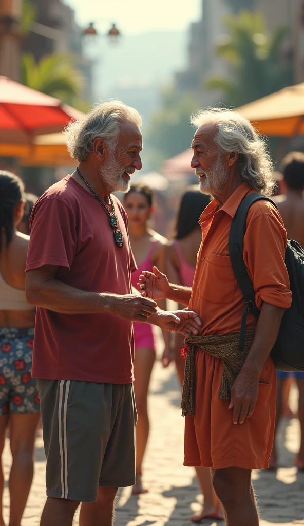 Two fit old mans one daxha and one mixha with latinas