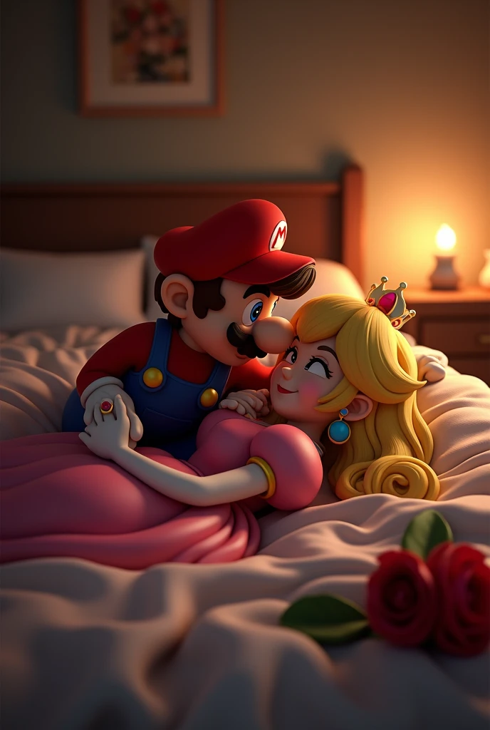 Mario et Peach couchent ensemble.