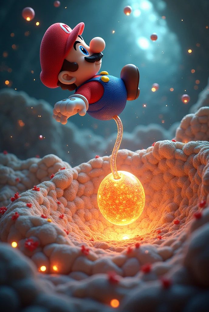 Mario's sperm fertilizes Peach's egg.