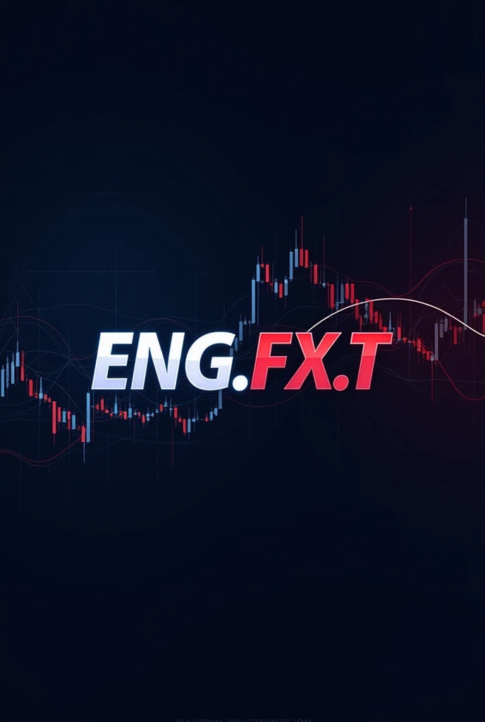 Logo for forex that says E.N.G.FX.T wtih capitale words and graph background