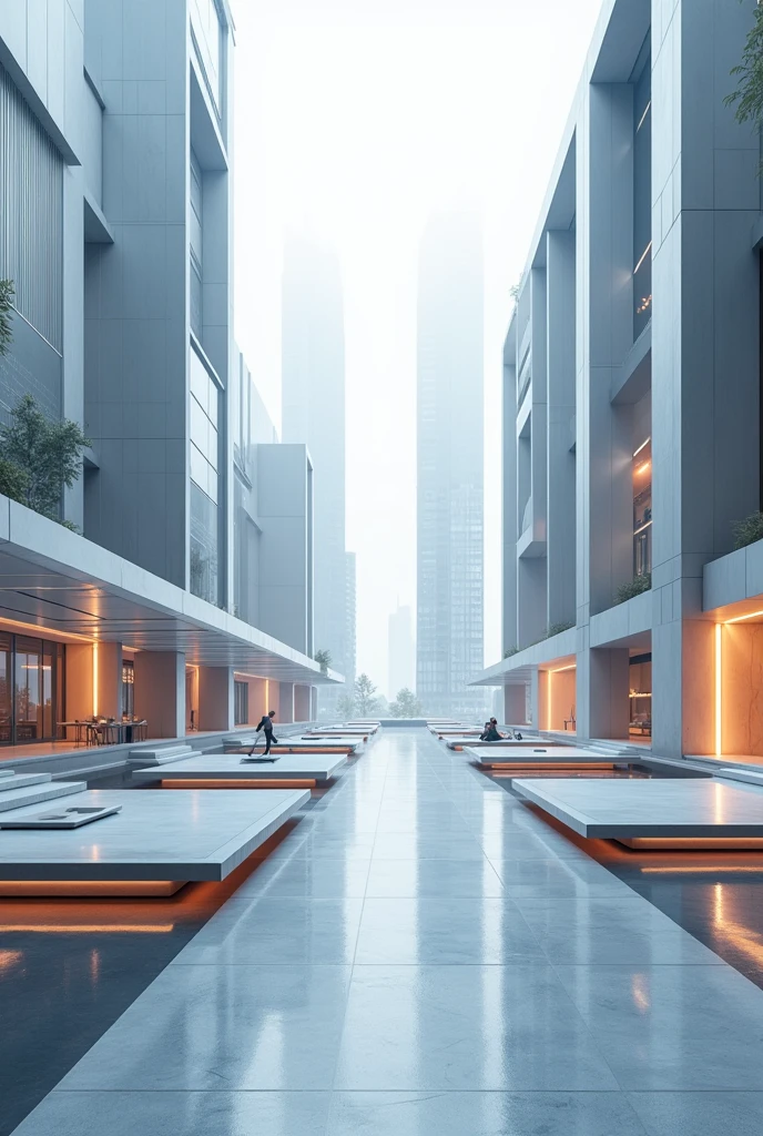 Create a modern and futuristic style square