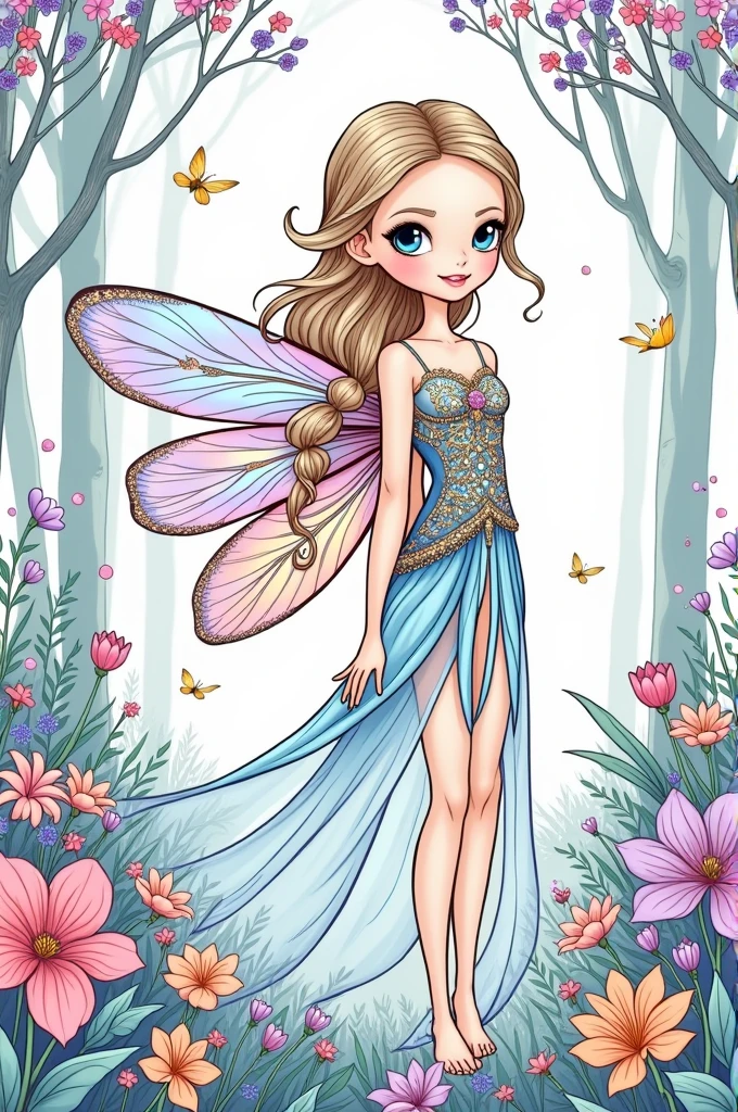 Fairy coloring pages