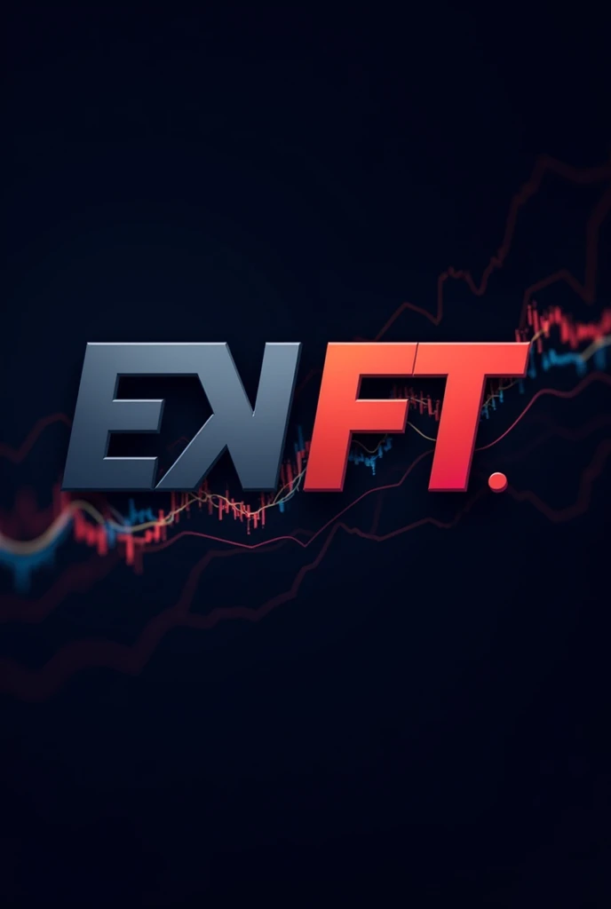 Logo for forex that says E.N.G.FX.T wtih capitale words and graph background 