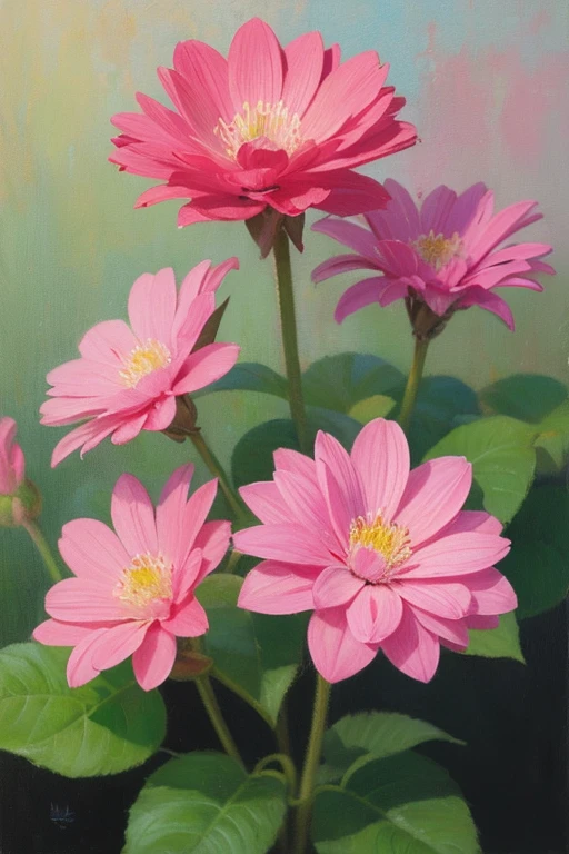 Painting、oil、A single flower,A single flower、