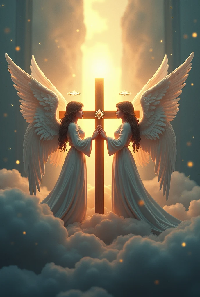 LOGO DESIGN ANGELS PROTECTING THE CROSS