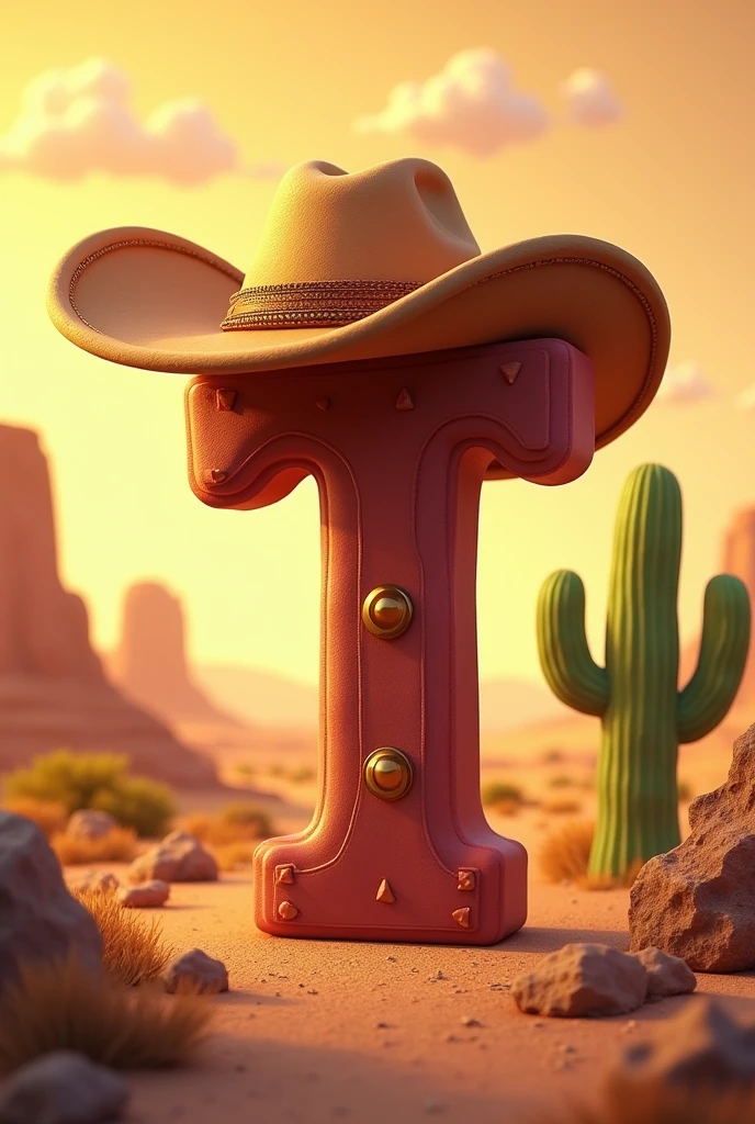 The letter T with a cowboy hat now use it in a title "LASAMITA