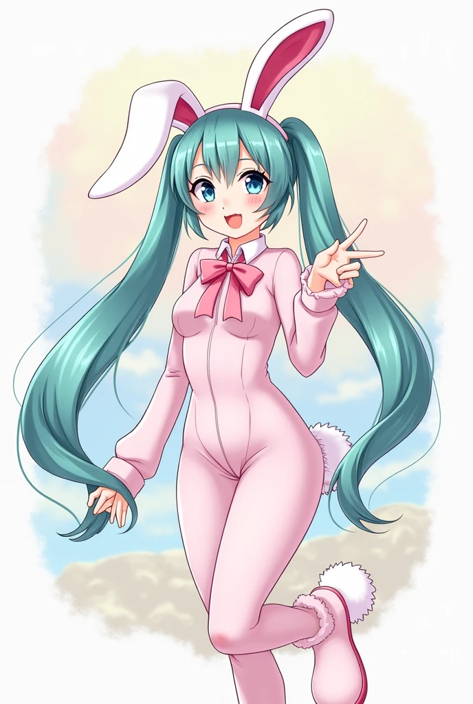 You can generate an image of Hatsune Miku in a bunny suit